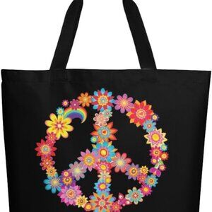 Canvas Tote Bag - Large Women's Casual Shoulder Handbag - Reusable Beach & Shopp